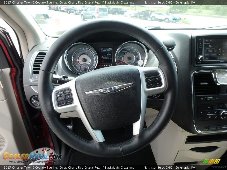 2015 Chrysler Town & Country Touring Deep Cherry Red Crystal Pearl / Black/Light Graystone Photo #24