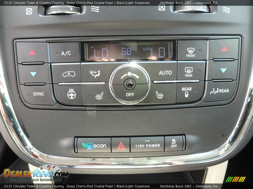 2015 Chrysler Town & Country Touring Deep Cherry Red Crystal Pearl / Black/Light Graystone Photo #26