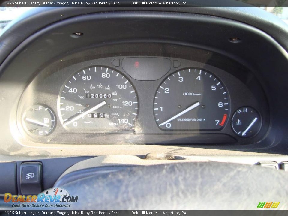 1996 Subaru Legacy Outback Wagon Mica Ruby Red Pearl / Fern Photo #17