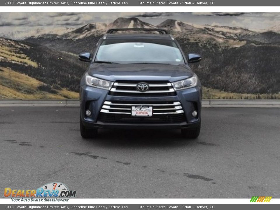 2018 Toyota Highlander Limited AWD Shoreline Blue Pearl / Saddle Tan Photo #2