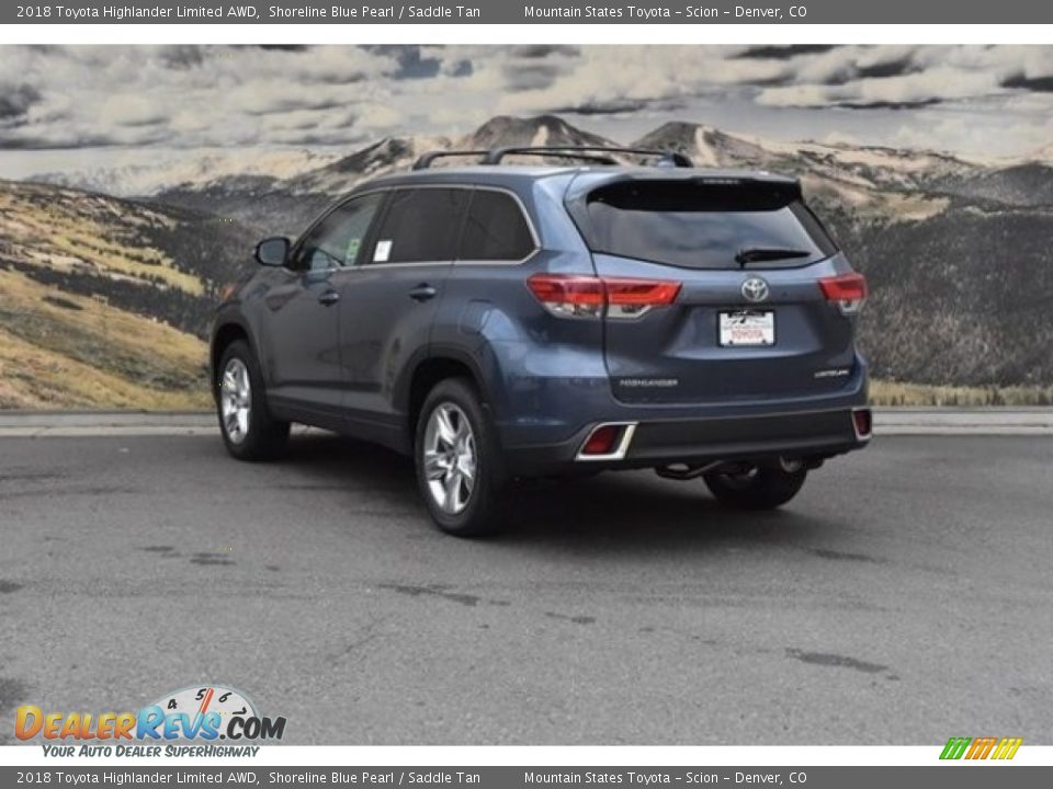 2018 Toyota Highlander Limited AWD Shoreline Blue Pearl / Saddle Tan Photo #3