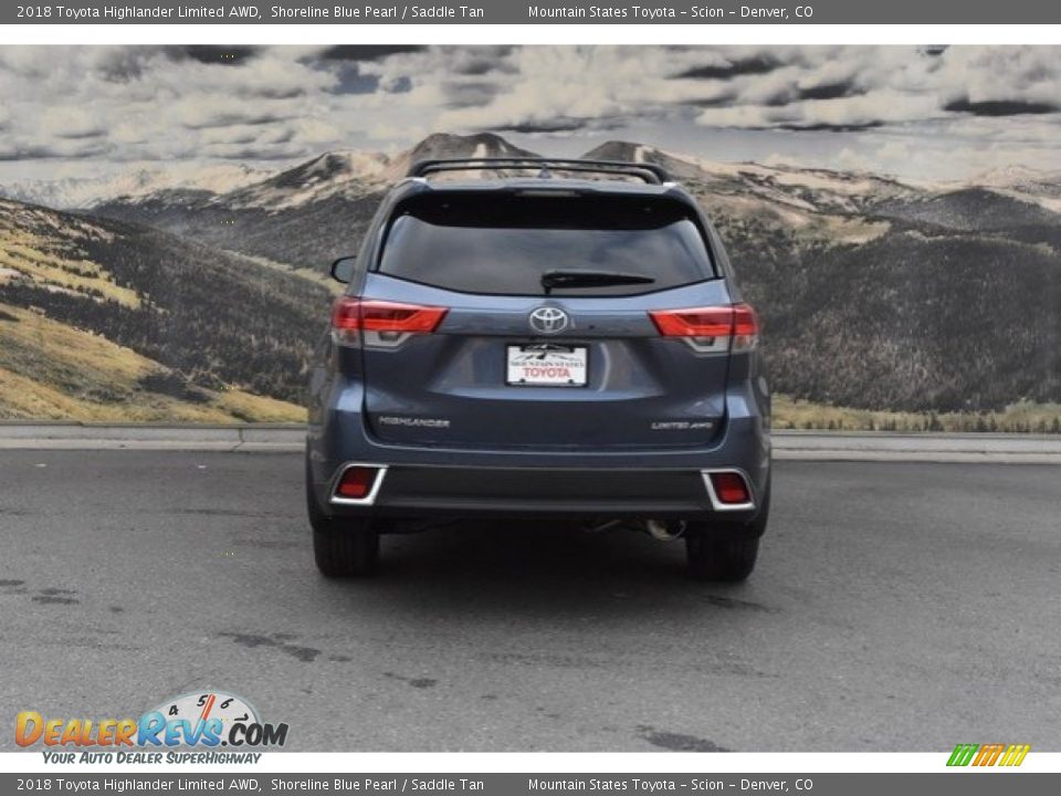 2018 Toyota Highlander Limited AWD Shoreline Blue Pearl / Saddle Tan Photo #4