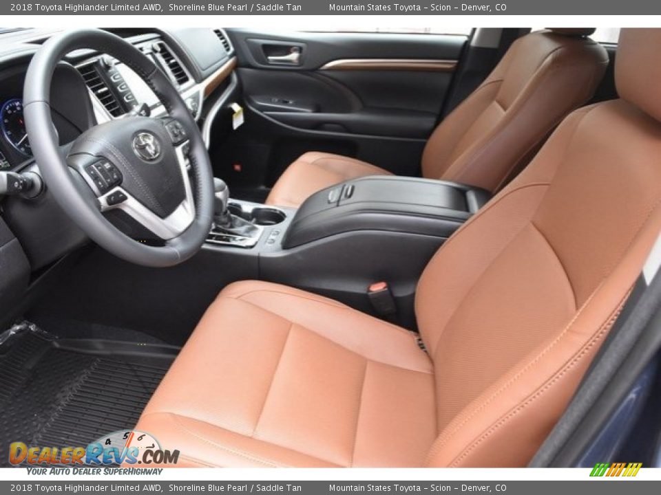 2018 Toyota Highlander Limited AWD Shoreline Blue Pearl / Saddle Tan Photo #6