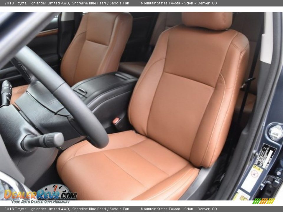 2018 Toyota Highlander Limited AWD Shoreline Blue Pearl / Saddle Tan Photo #7