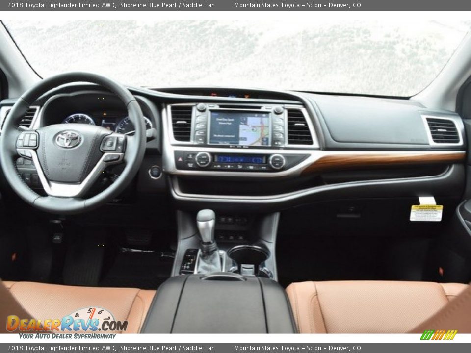 2018 Toyota Highlander Limited AWD Shoreline Blue Pearl / Saddle Tan Photo #8