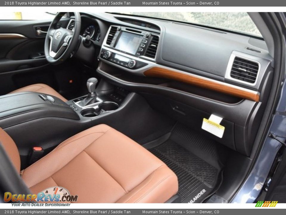 2018 Toyota Highlander Limited AWD Shoreline Blue Pearl / Saddle Tan Photo #11