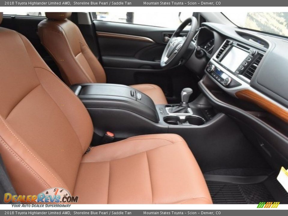 2018 Toyota Highlander Limited AWD Shoreline Blue Pearl / Saddle Tan Photo #12