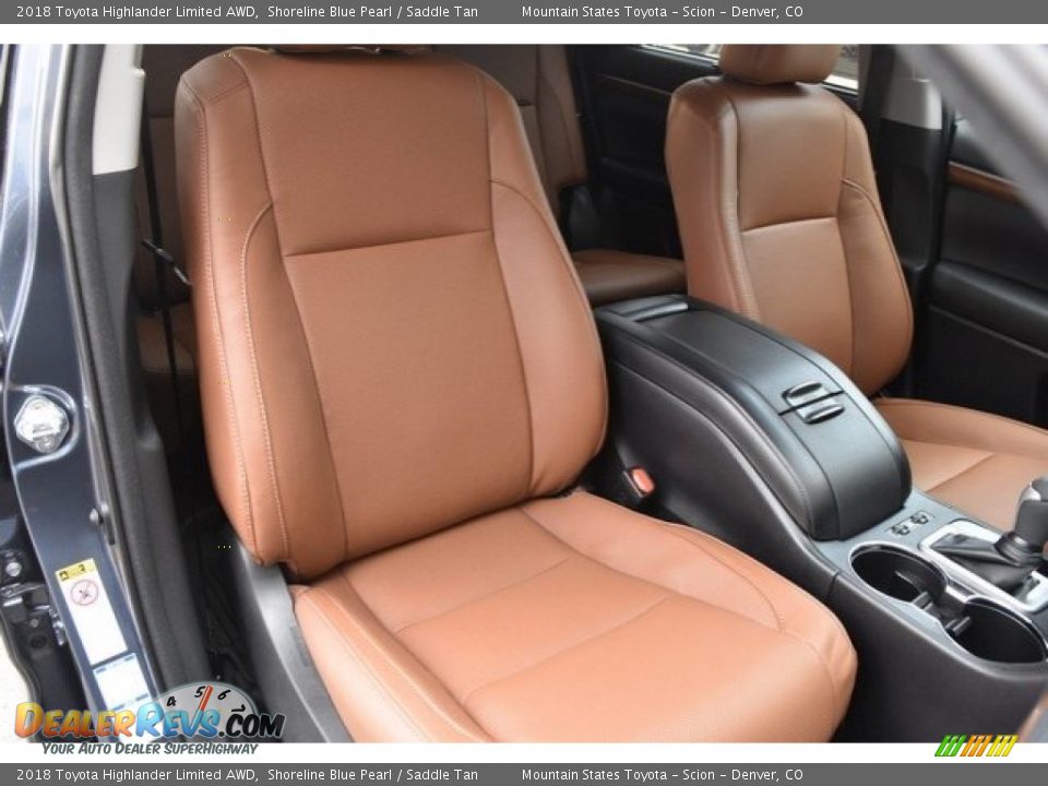 2018 Toyota Highlander Limited AWD Shoreline Blue Pearl / Saddle Tan Photo #13