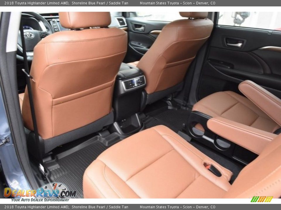 2018 Toyota Highlander Limited AWD Shoreline Blue Pearl / Saddle Tan Photo #14