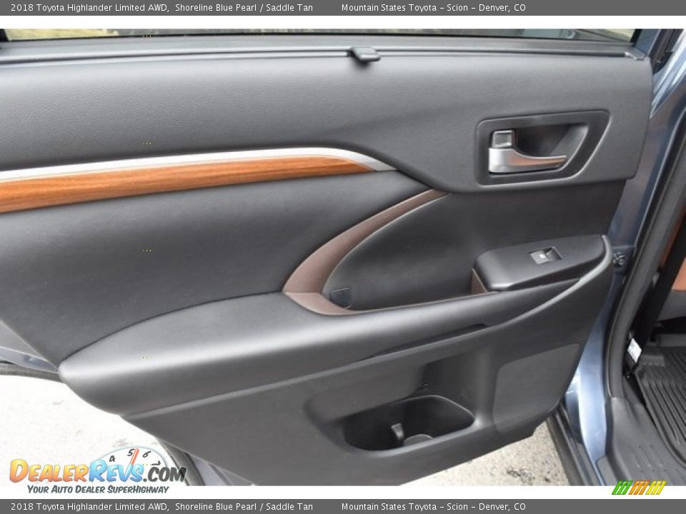 2018 Toyota Highlander Limited AWD Shoreline Blue Pearl / Saddle Tan Photo #24