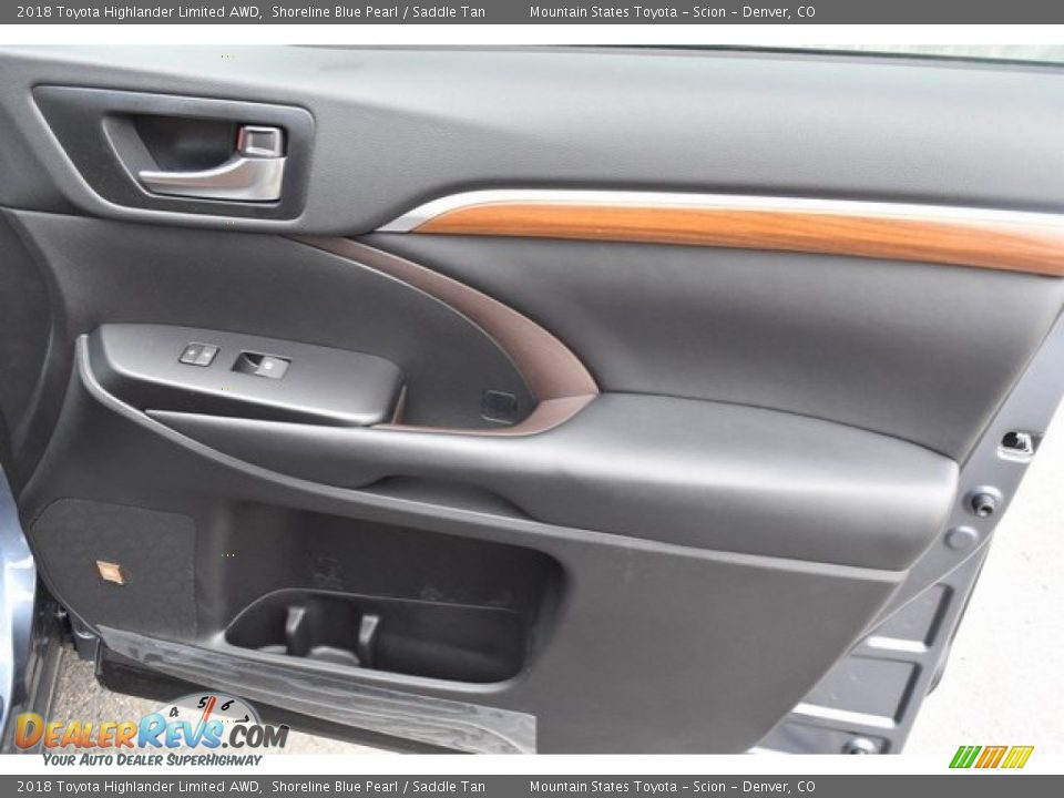 2018 Toyota Highlander Limited AWD Shoreline Blue Pearl / Saddle Tan Photo #25