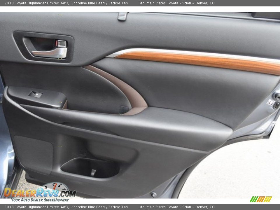 2018 Toyota Highlander Limited AWD Shoreline Blue Pearl / Saddle Tan Photo #26