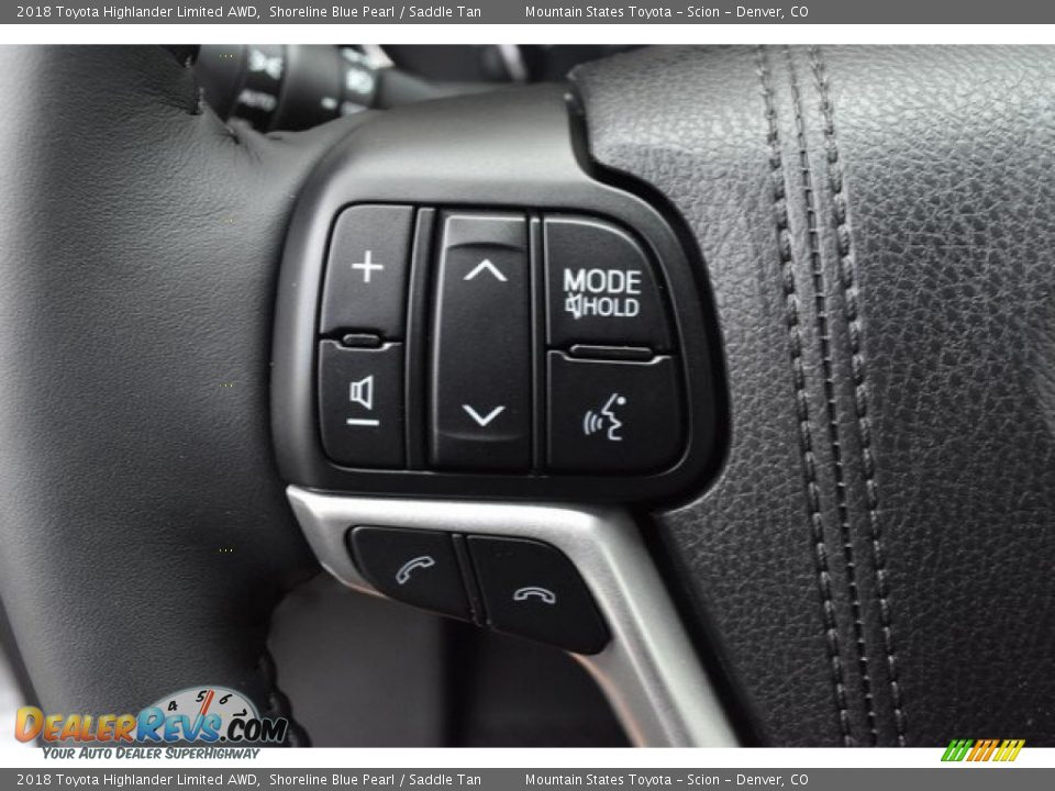 2018 Toyota Highlander Limited AWD Shoreline Blue Pearl / Saddle Tan Photo #30