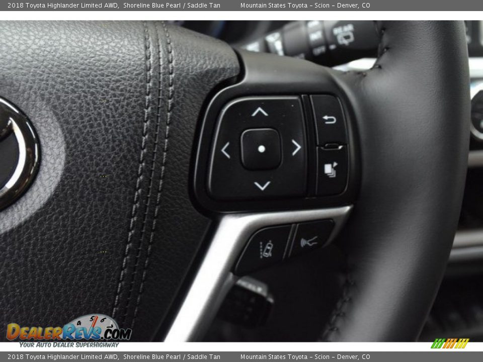 2018 Toyota Highlander Limited AWD Shoreline Blue Pearl / Saddle Tan Photo #31