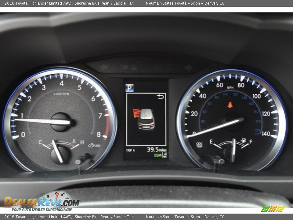 2018 Toyota Highlander Limited AWD Shoreline Blue Pearl / Saddle Tan Photo #32