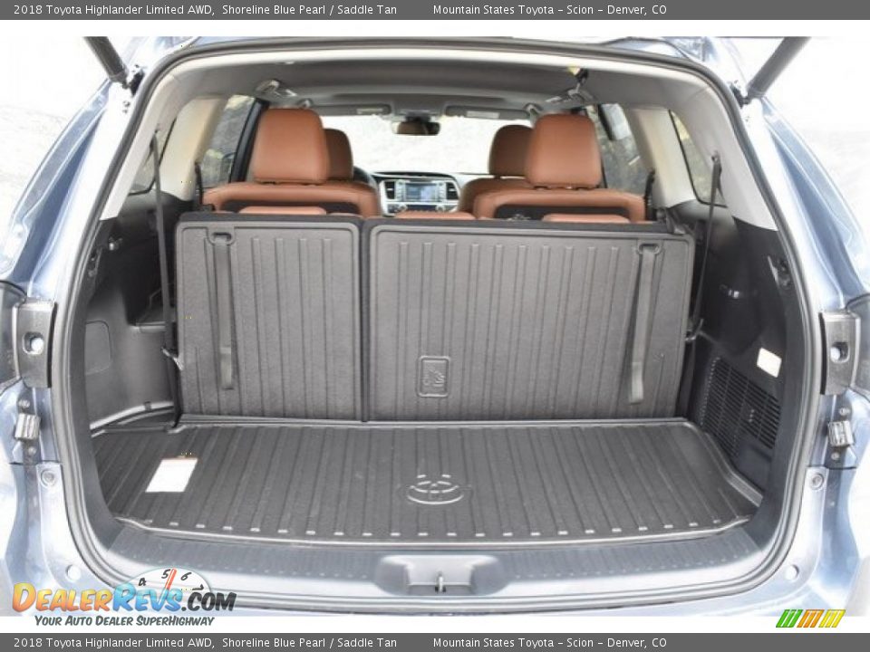 2018 Toyota Highlander Limited AWD Shoreline Blue Pearl / Saddle Tan Photo #34