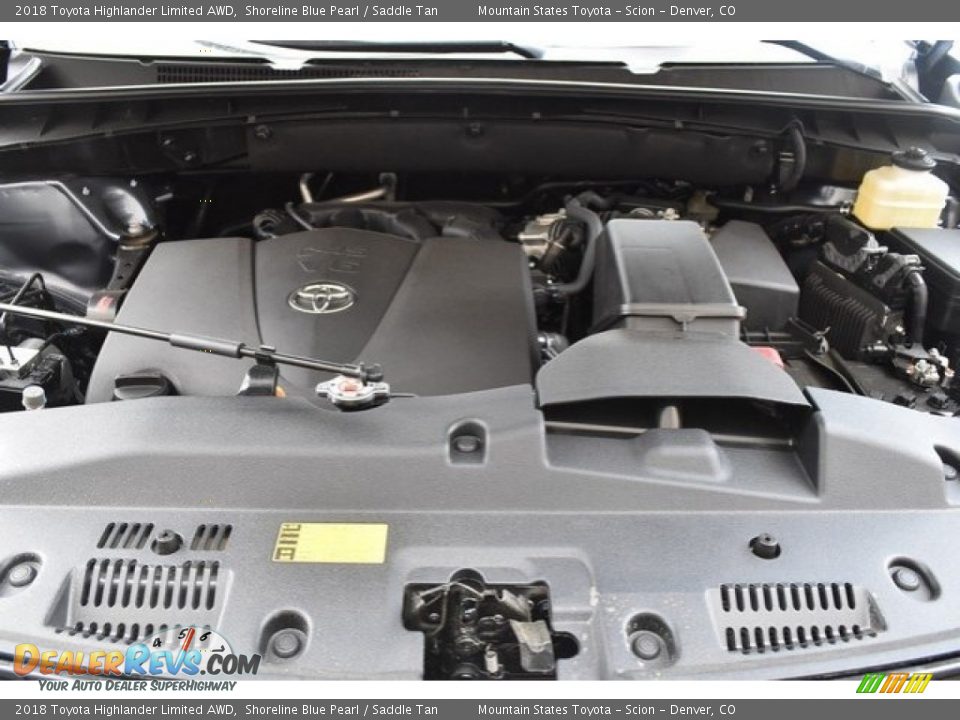 2018 Toyota Highlander Limited AWD Shoreline Blue Pearl / Saddle Tan Photo #35