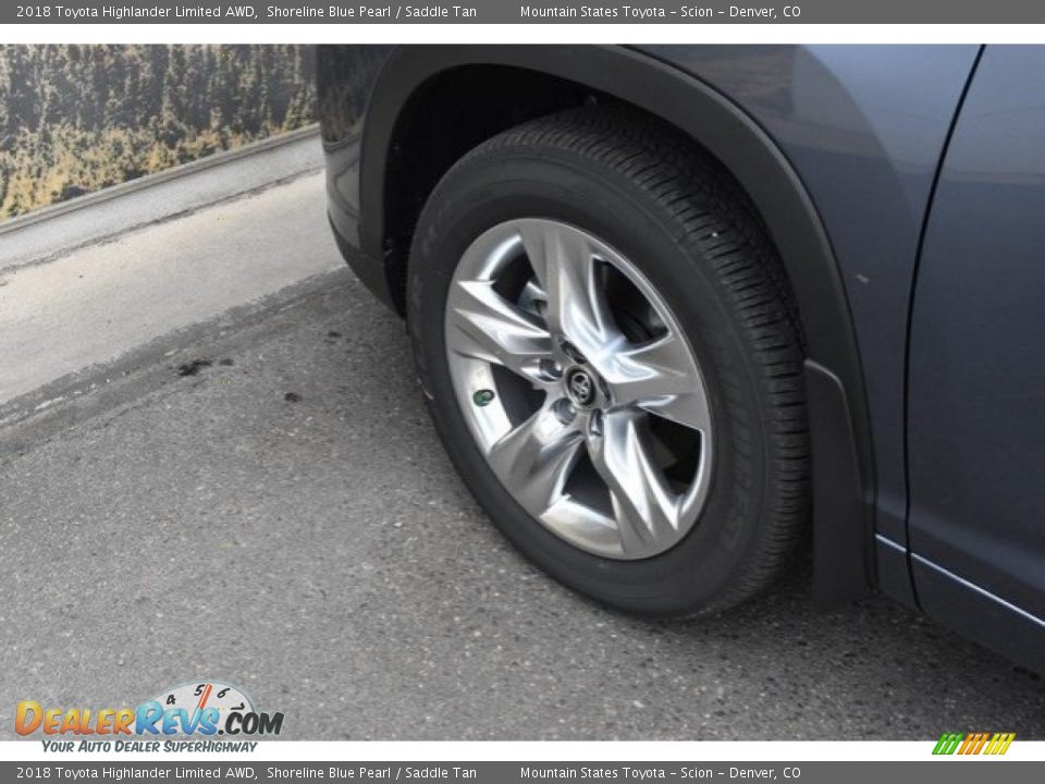 2018 Toyota Highlander Limited AWD Shoreline Blue Pearl / Saddle Tan Photo #36