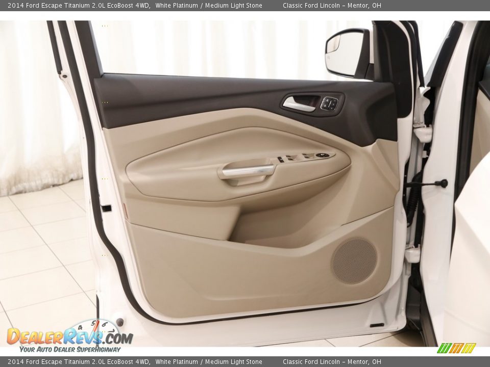 2014 Ford Escape Titanium 2.0L EcoBoost 4WD White Platinum / Medium Light Stone Photo #5