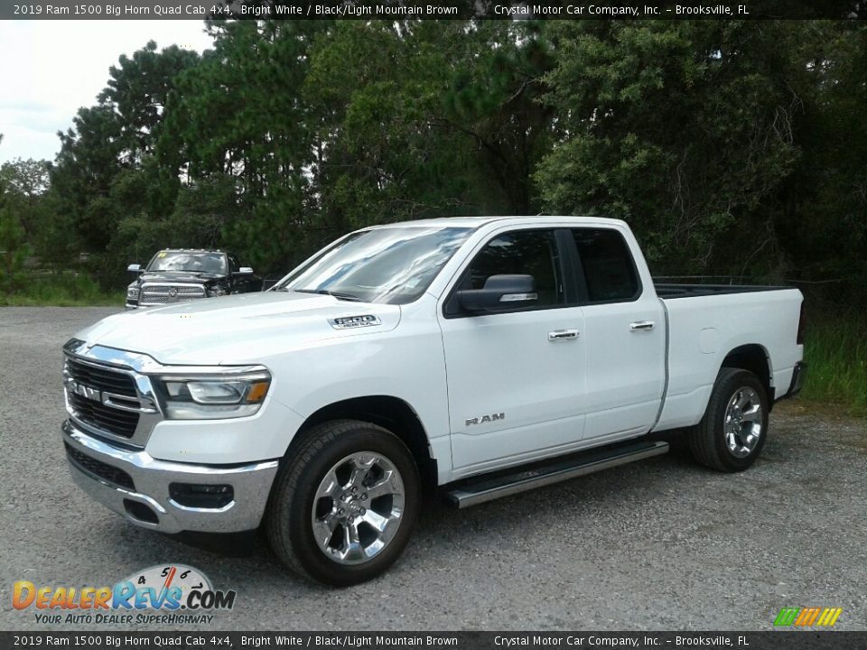 2019 Ram 1500 Big Horn Quad Cab 4x4 Bright White / Black/Light Mountain Brown Photo #1