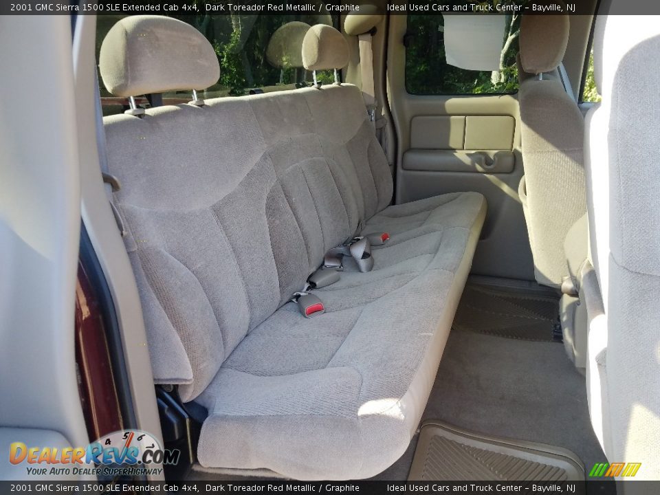 2001 GMC Sierra 1500 SLE Extended Cab 4x4 Dark Toreador Red Metallic / Graphite Photo #11