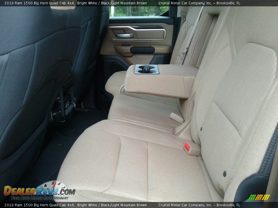 2019 Ram 1500 Big Horn Quad Cab 4x4 Bright White / Black/Light Mountain Brown Photo #10