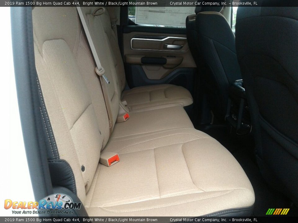 2019 Ram 1500 Big Horn Quad Cab 4x4 Bright White / Black/Light Mountain Brown Photo #11