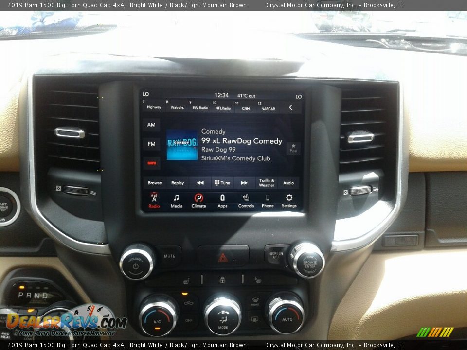 2019 Ram 1500 Big Horn Quad Cab 4x4 Bright White / Black/Light Mountain Brown Photo #15