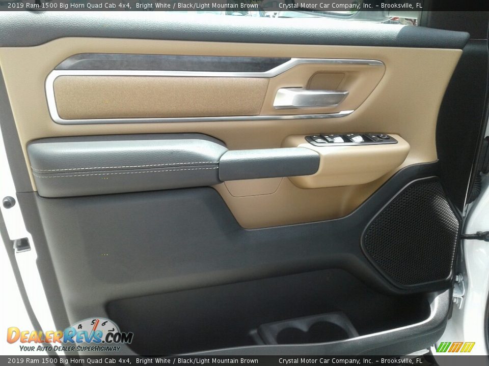 2019 Ram 1500 Big Horn Quad Cab 4x4 Bright White / Black/Light Mountain Brown Photo #17