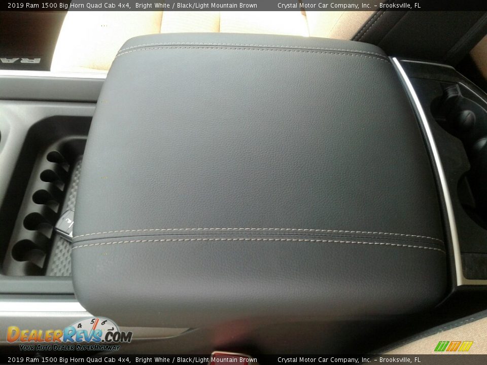 2019 Ram 1500 Big Horn Quad Cab 4x4 Bright White / Black/Light Mountain Brown Photo #18