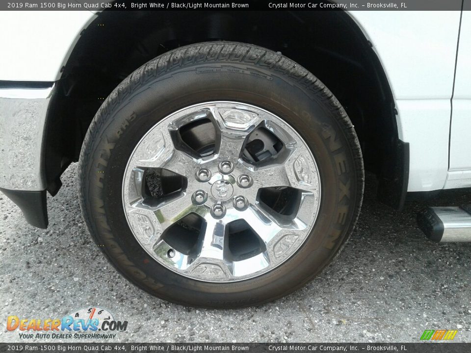 2019 Ram 1500 Big Horn Quad Cab 4x4 Bright White / Black/Light Mountain Brown Photo #20