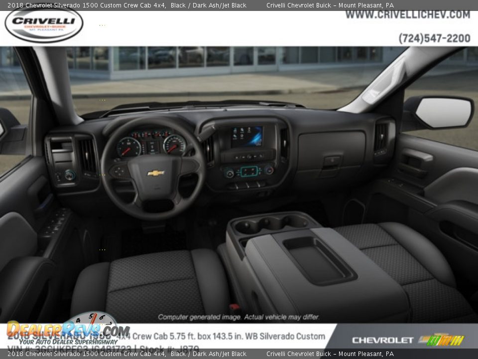 2018 Chevrolet Silverado 1500 Custom Crew Cab 4x4 Black / Dark Ash/Jet Black Photo #5