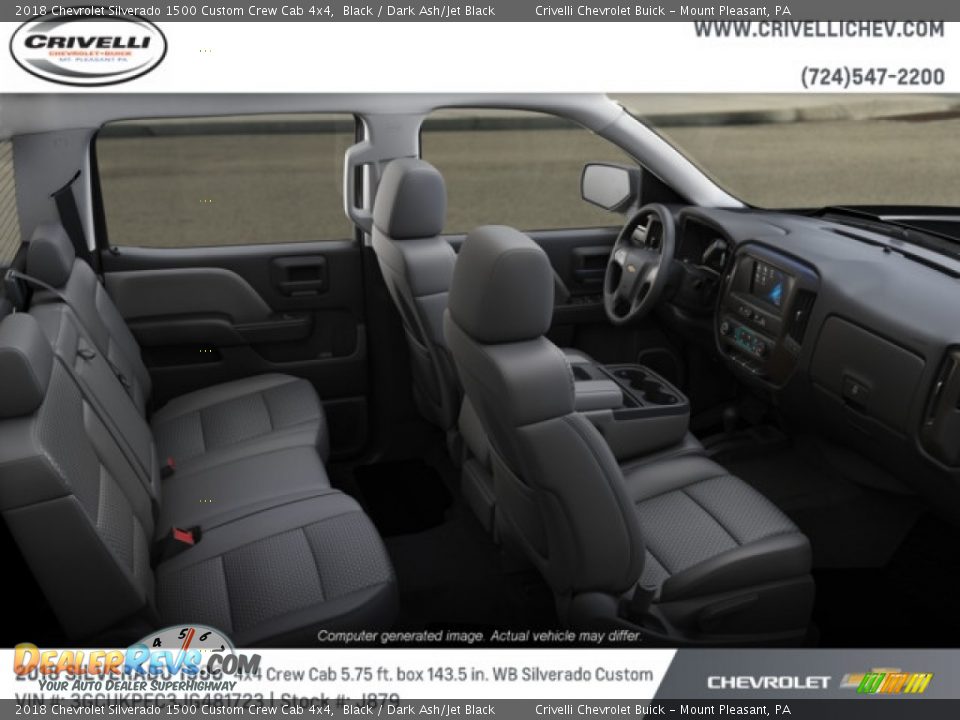 2018 Chevrolet Silverado 1500 Custom Crew Cab 4x4 Black / Dark Ash/Jet Black Photo #6