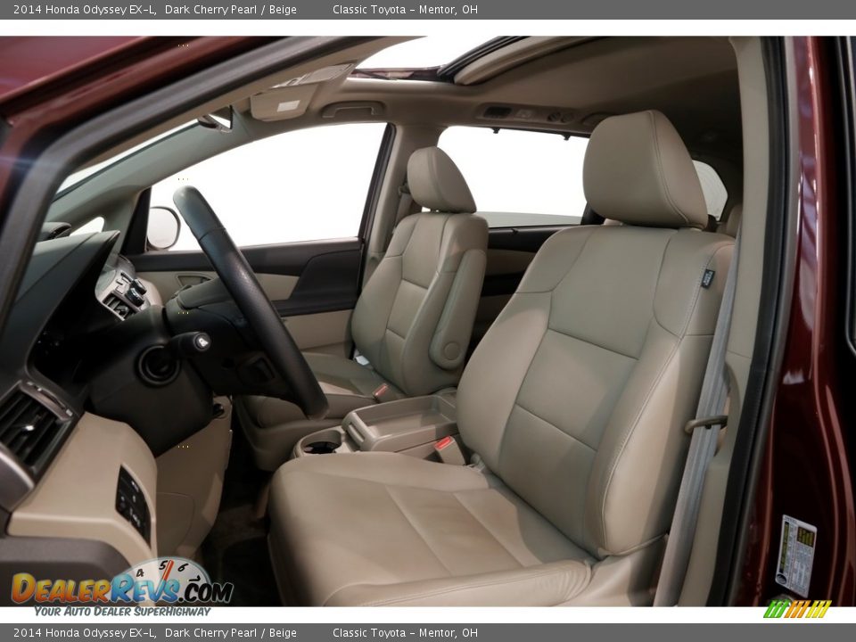 2014 Honda Odyssey EX-L Dark Cherry Pearl / Beige Photo #7