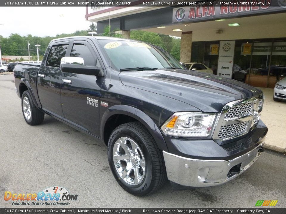 2017 Ram 1500 Laramie Crew Cab 4x4 Maximum Steel Metallic / Black Photo #3