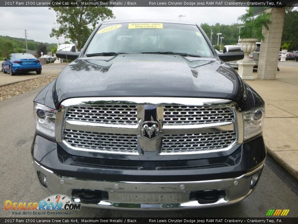 2017 Ram 1500 Laramie Crew Cab 4x4 Maximum Steel Metallic / Black Photo #4