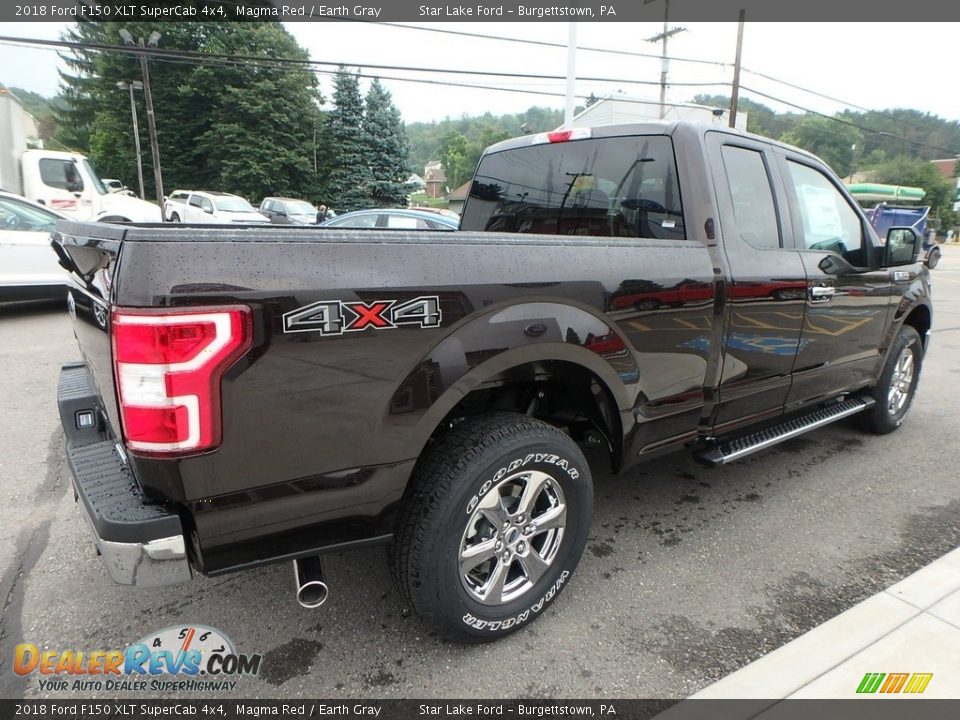 2018 Ford F150 XLT SuperCab 4x4 Magma Red / Earth Gray Photo #5