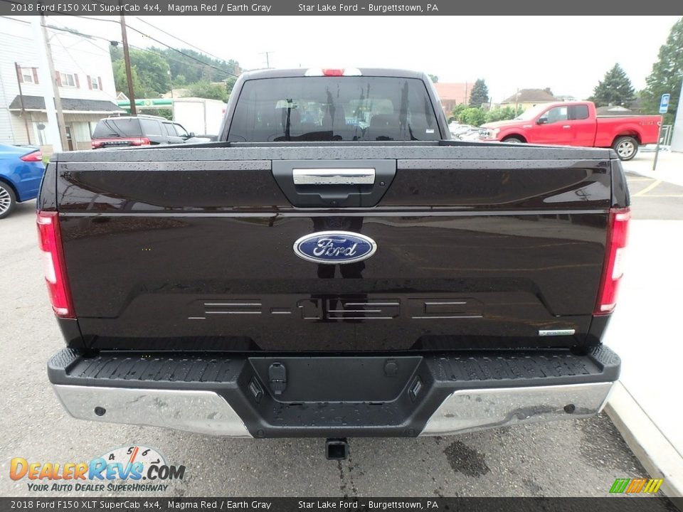 2018 Ford F150 XLT SuperCab 4x4 Magma Red / Earth Gray Photo #6