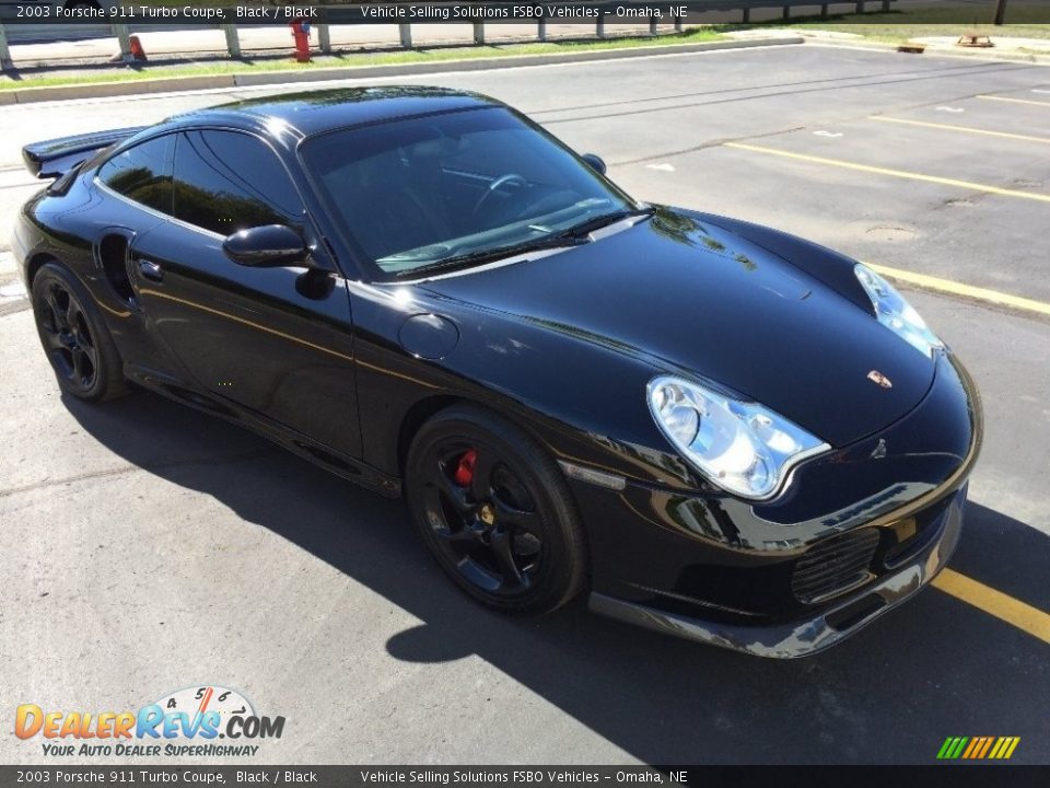 2003 Porsche 911 Turbo Coupe Black / Black Photo #13