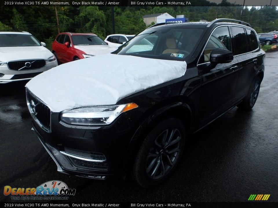 2019 Volvo XC90 T6 AWD Momentum Onyx Black Metallic / Amber Photo #5