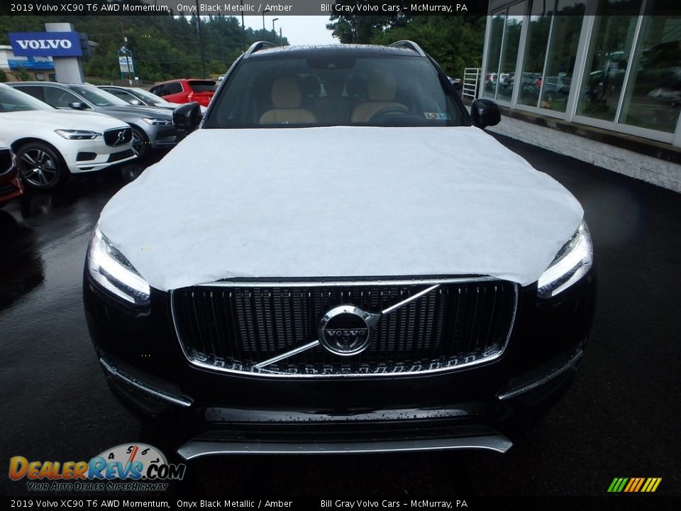 2019 Volvo XC90 T6 AWD Momentum Onyx Black Metallic / Amber Photo #6