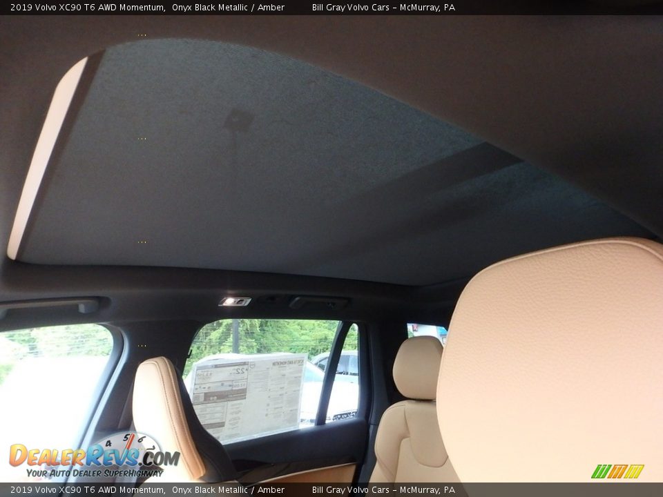 2019 Volvo XC90 T6 AWD Momentum Onyx Black Metallic / Amber Photo #13