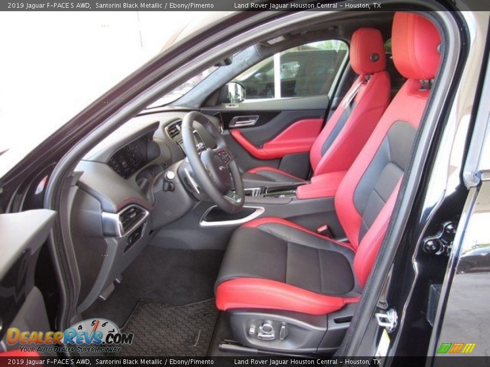 Ebony/Pimento Interior - 2019 Jaguar F-PACE S AWD Photo #3