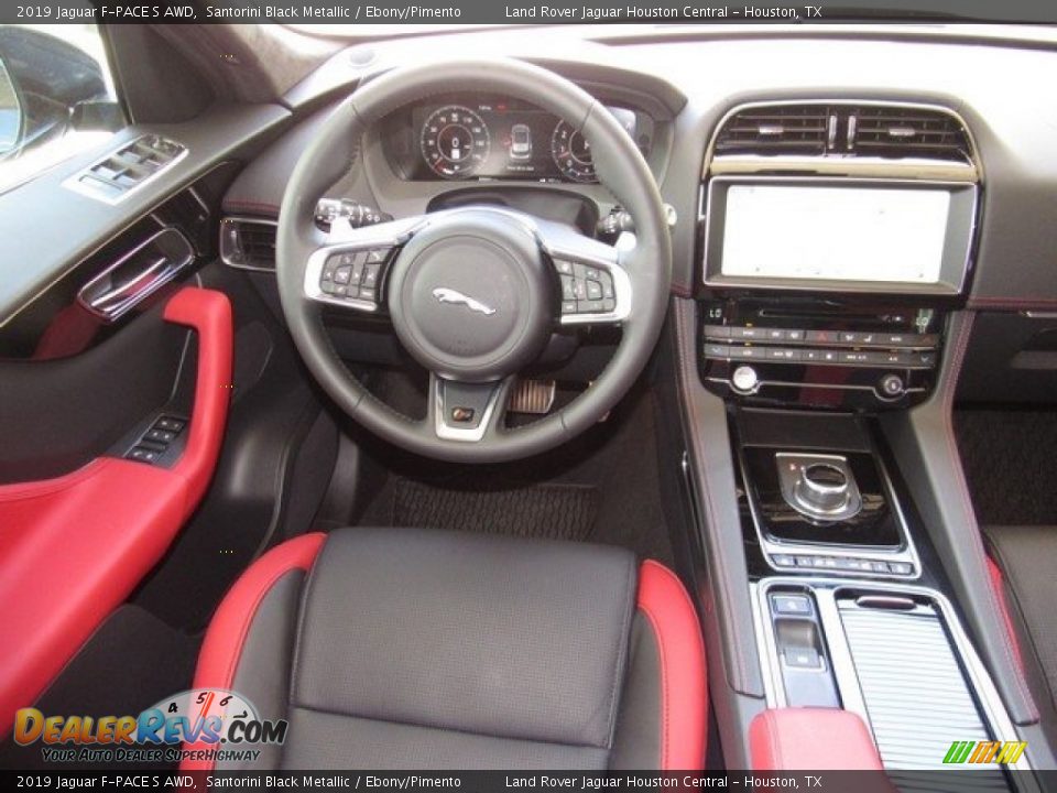 Dashboard of 2019 Jaguar F-PACE S AWD Photo #14
