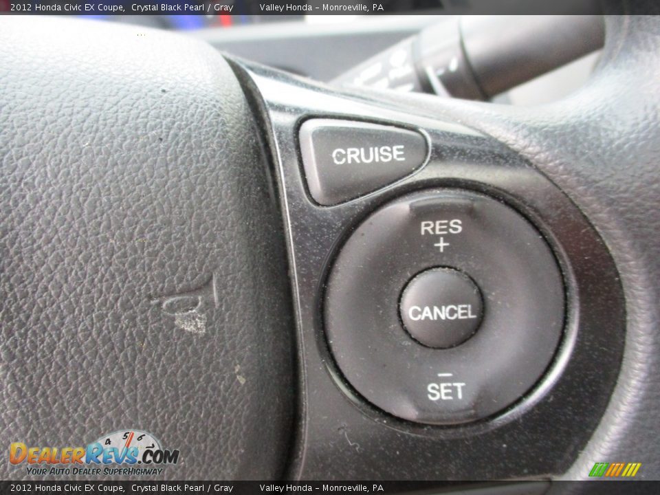 2012 Honda Civic EX Coupe Crystal Black Pearl / Gray Photo #18