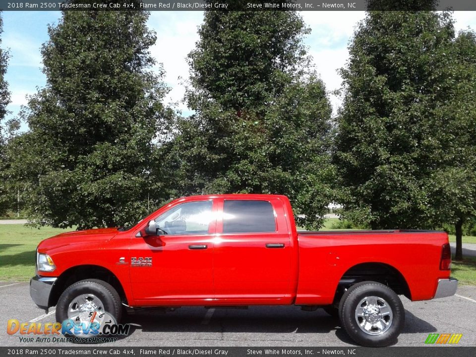 2018 Ram 2500 Tradesman Crew Cab 4x4 Flame Red / Black/Diesel Gray Photo #1