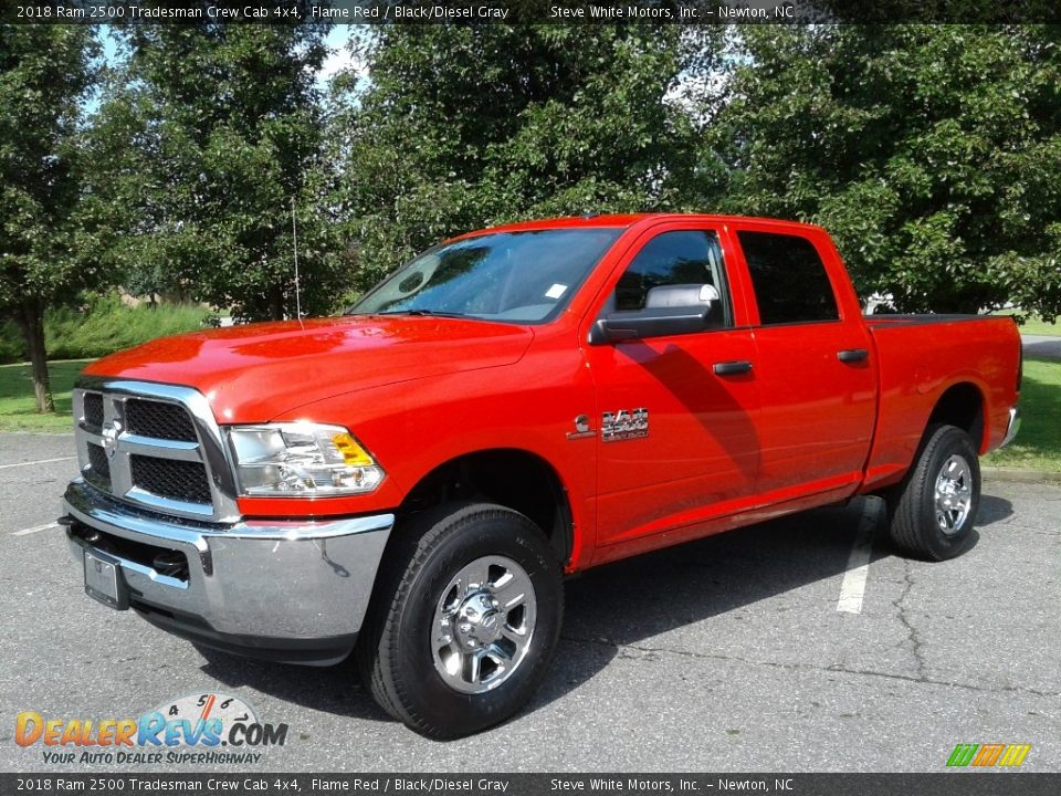 2018 Ram 2500 Tradesman Crew Cab 4x4 Flame Red / Black/Diesel Gray Photo #2