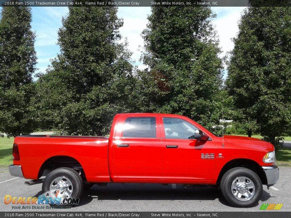 2018 Ram 2500 Tradesman Crew Cab 4x4 Flame Red / Black/Diesel Gray Photo #5