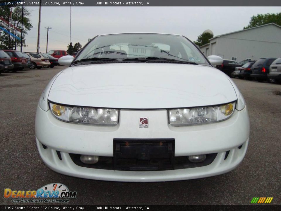 1997 Saturn S Series SC2 Coupe White / Gray Photo #4