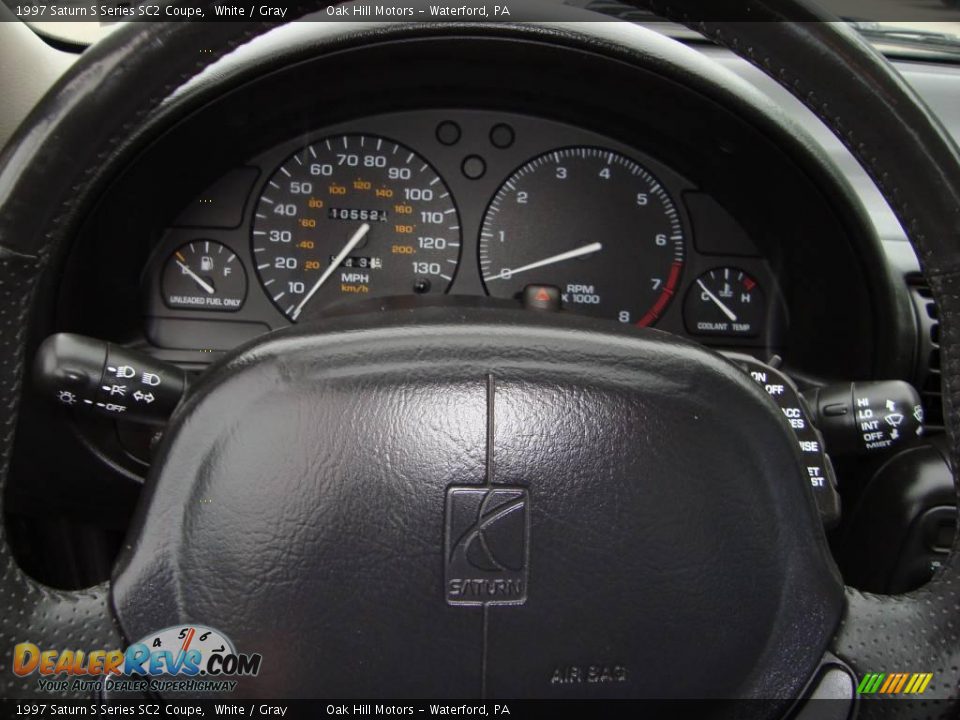 1997 Saturn S Series SC2 Coupe White / Gray Photo #14